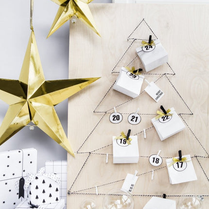 Gouden Lampion Ster 30cm van Partydeco koop je bij Partywinkel