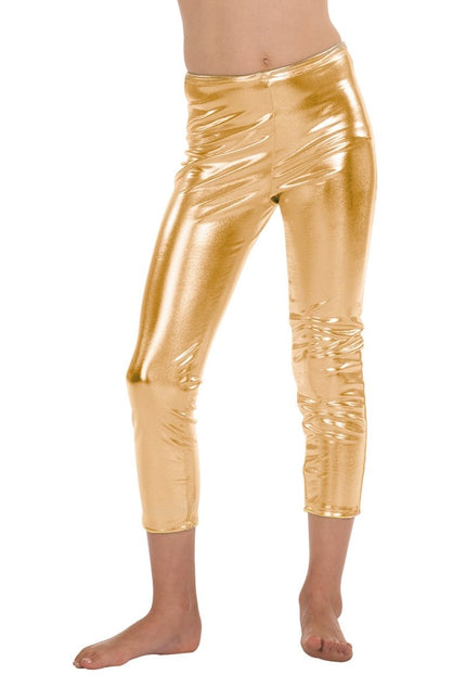 Gouden Legging Driekwart Kind van Wilbers & Wilbers koop je bij Partywinkel