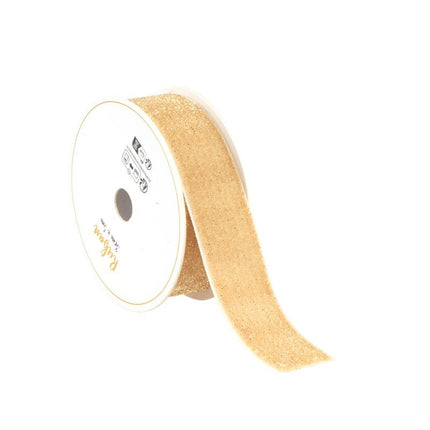 Gouden Lint Fluweel 25Mm 3m van CHAKS koop je bij Partywinkel
