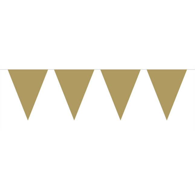 Gouden Mini Vlaggenlijn - 3 meter van Folat koop je bij Partywinkel
