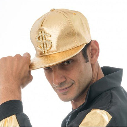 Gouden Rapper Pet Dollar One Size van CHAKS koop je bij Partywinkel