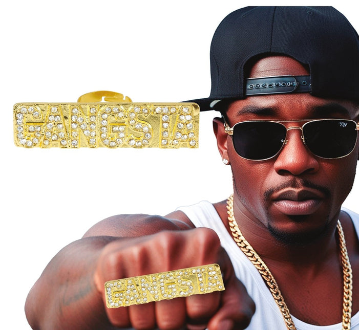 Gouden Ring Gangsta van Fiestas Guirca koop je bij Partywinkel