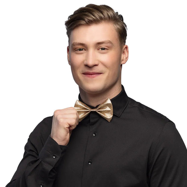 Gouden Strik Glitter van Boland koop je bij Partywinkel