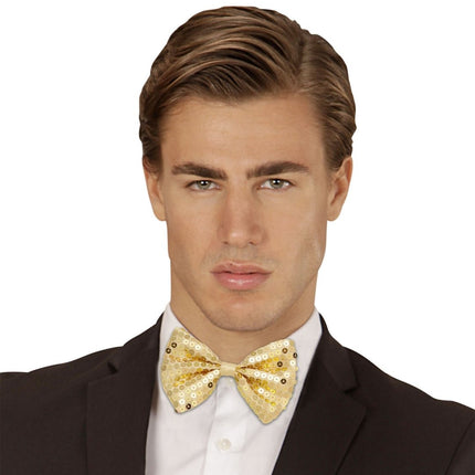 Gouden Strik Pailletten Unisex van Widmann koop je bij Partywinkel