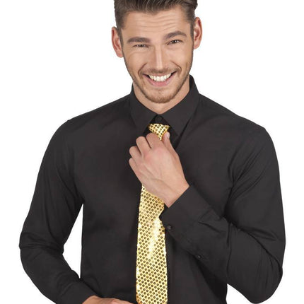 Gouden Stropdas Glitter van Boland koop je bij Partywinkel