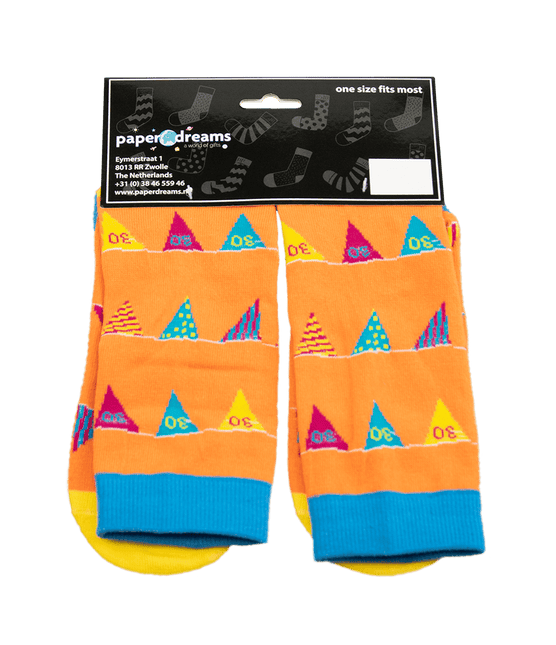 Grappige Sokken 30 Jaar Vlaggetjes 1 paar van Paper Dreams koop je bij Partywinkel