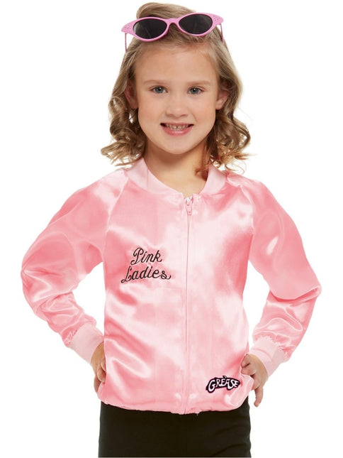 Grease Jas Roze Meisje Pink Ladies van Smiffys koop je bij Partywinkel