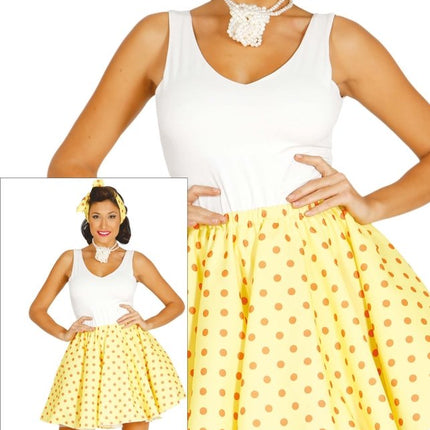 Grease Kostuum Set Geel 50's Dames L van Fiestas Guirca koop je bij Partywinkel