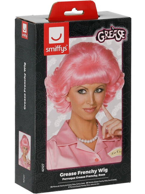 Grease Pruik Roze Frenchy van Smiffys koop je bij Partywinkel