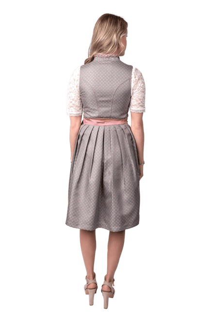 Grijze Dirndl Jurk Oktoberfest Roze Dames van Haus Huberts koop je bij Partywinkel