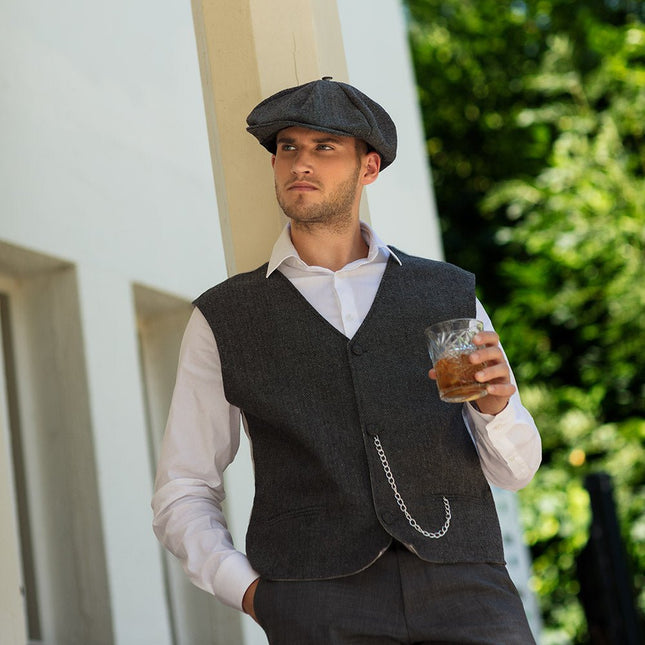 Grijze Pet Peaky Blinders Birmingham van Boland koop je bij Partywinkel