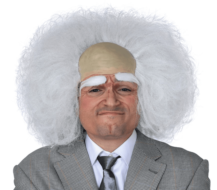 Grijze Pruik Half Kaal van Fiestas Guirca koop je bij Partywinkel