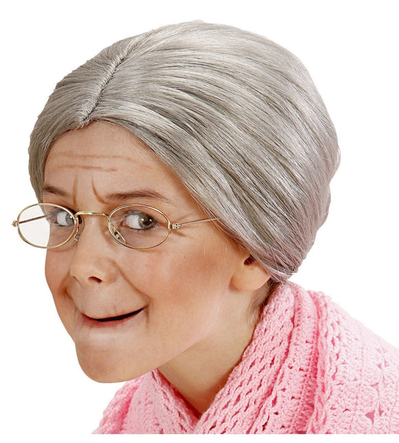 Grijze Pruik Oma Kind van Widmann koop je bij Partywinkel