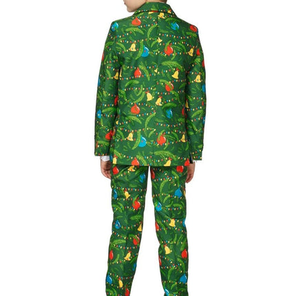 Groen Pak Kerstmis Met Licht Kind van Suitmeister koop je bij Partywinkel