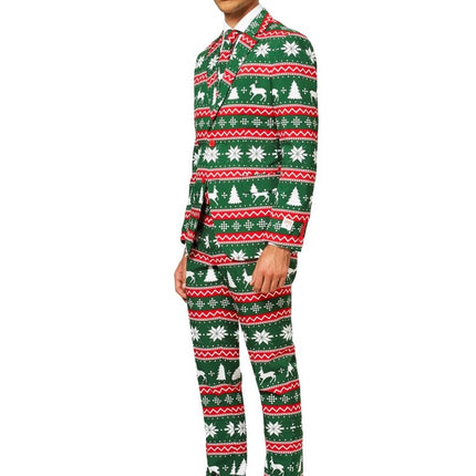 Groen Rode Pak Kerstmis van OppoSuits koop je bij Partywinkel