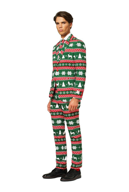 Groen Rode Pak Kerstmis van OppoSuits koop je bij Partywinkel