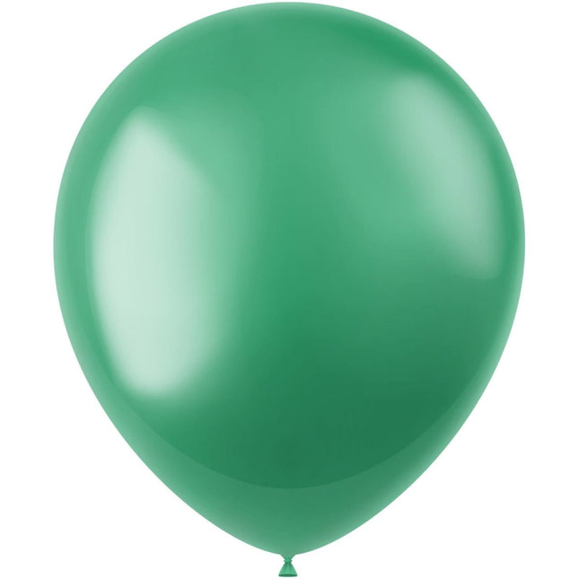 Groene Ballonnen Metallic Regal Green 33cm 10st van Folat koop je bij Partywinkel