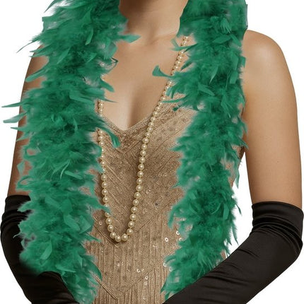 Groene Boa Veren 80gr van Fiestas Guirca koop je bij Partywinkel