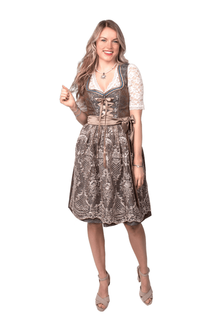 Groene Dirndl Jurk Oktoberfest Dames Jaquard van Haus Huberts koop je bij Partywinkel