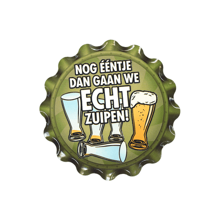 Groene Onderzetters Echt Zuipen 11cm van Paper Dreams koop je bij Partywinkel