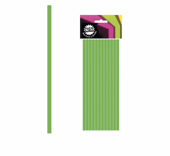 Groene Rietjes 12st van Fiestas Guirca koop je bij Partywinkel