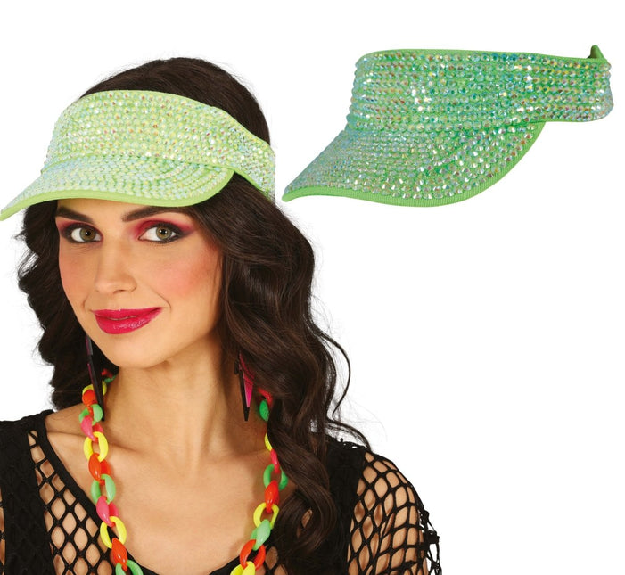 Groene Zonneklep Steentjes van Fiestas Guirca koop je bij Partywinkel