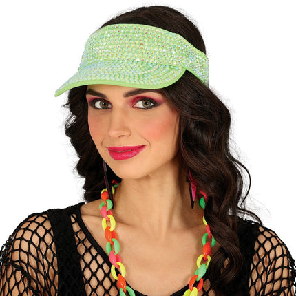 Groene Zonneklep Steentjes van Fiestas Guirca koop je bij Partywinkel