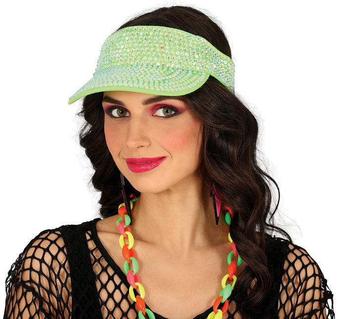 Groene Zonneklep Steentjes van Fiestas Guirca koop je bij Partywinkel