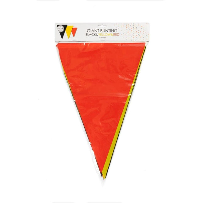 Grote Vlaggenlijn Zwart Geel Rood 10m van WeFiesta koop je bij Partywinkel