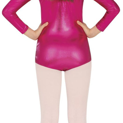 Gympakje Fuchsia Meisje Metallic van Fiestas Guirca koop je bij Partywinkel