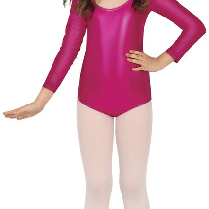 Gympakje Fuchsia Meisje Metallic van Fiestas Guirca koop je bij Partywinkel