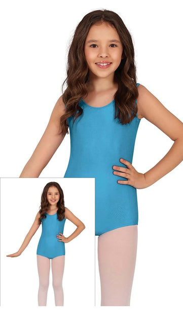 Gympakje Turquoise Meisje Mouwloos van Fiestas Guirca koop je bij Partywinkel