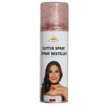 Haar Spray Glitter Rood 125ml van Fiestas Guirca koop je bij Partywinkel