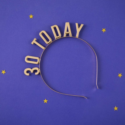 Haarband 30 Jaar Goud van Partydeco koop je bij Partywinkel