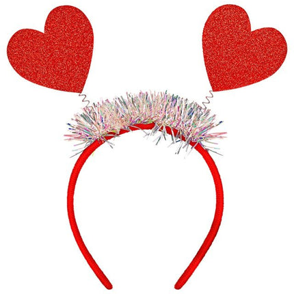 Haarband Hartjes Glitter Rood van Widmann koop je bij Partywinkel