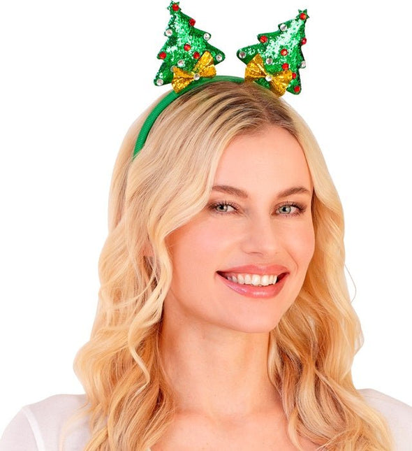 Haarband Kerstboom Glamour van Widmann koop je bij Partywinkel
