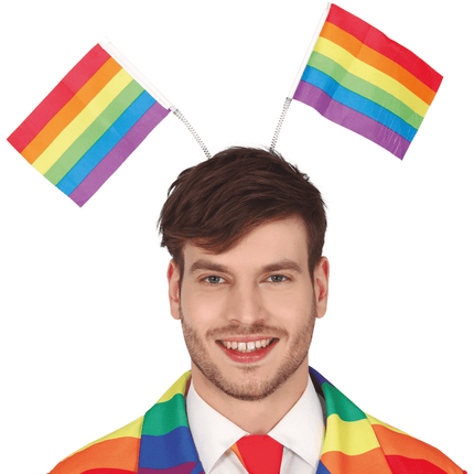 Haarband Regenboog Vlaggen van Fiestas Guirca koop je bij Partywinkel