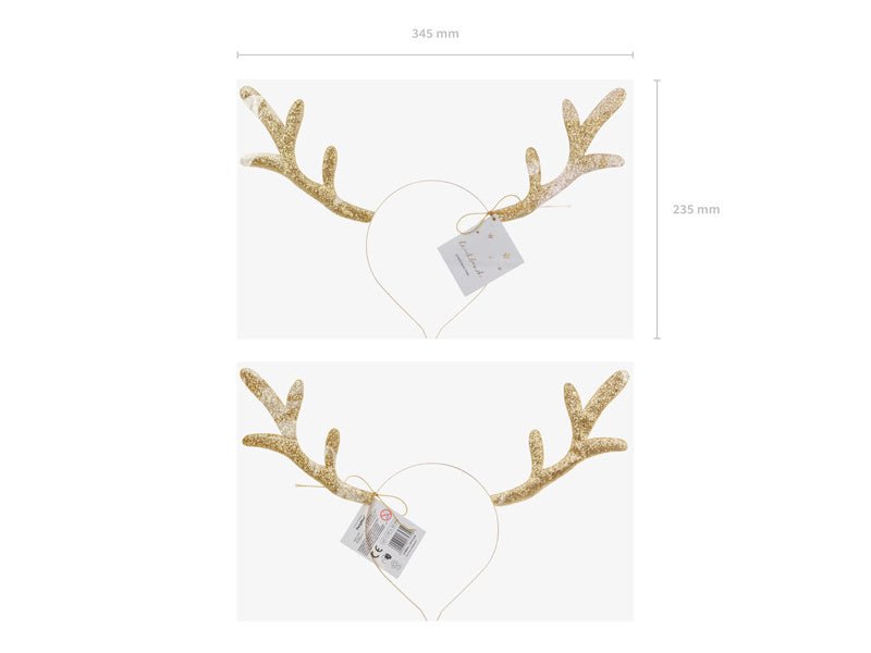Haarband Rendier Goud 34,5cm van Partydeco koop je bij Partywinkel