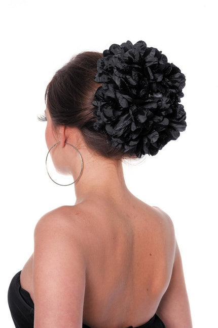 Bloem Haarclip Zwart van Wilbers & Wilbers koop je bij Partywinkel