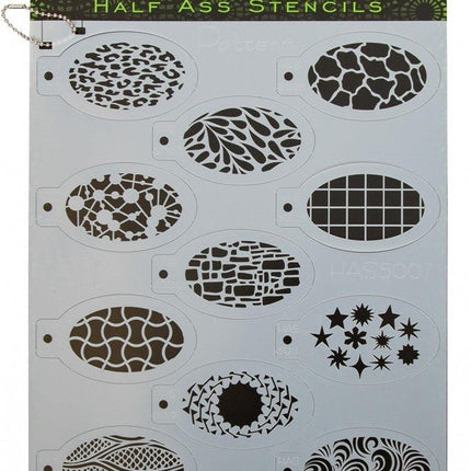 Half Ass Schmink Sjabloon Pattern van Bad Ass Stencils koop je bij Partywinkel