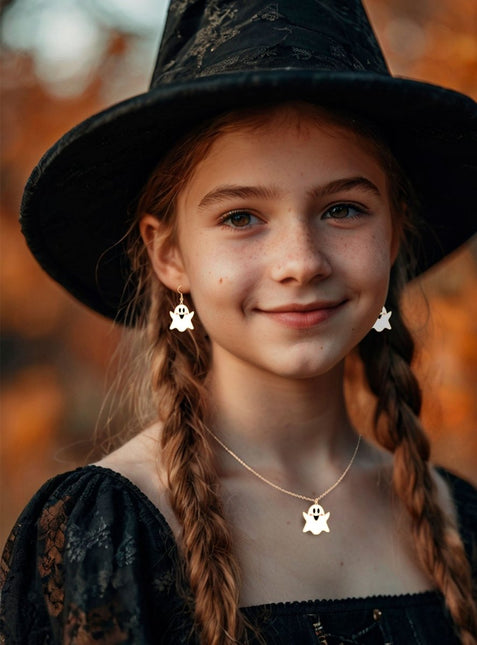 Halloween Accessoireset Ketting En Oorbellen Spook van Fiestas Guirca koop je bij Partywinkel