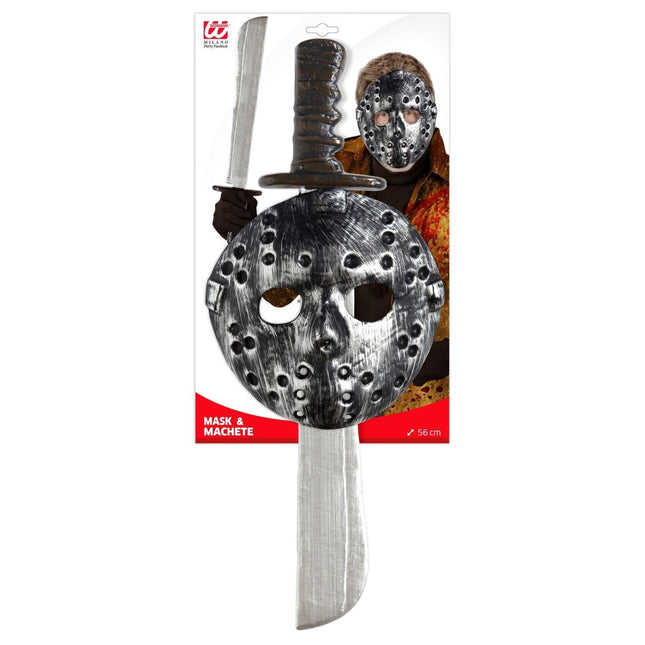 Halloween Accessoireset Masker En Machette 2 delig van Widmann koop je bij Partywinkel
