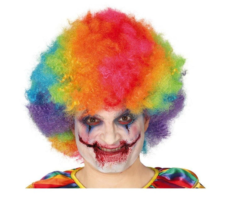 Halloween Afro Pruik Meerkleurig van Fiestas Guirca koop je bij Partywinkel