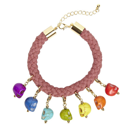Halloween Armband Gekleurd Schedels van Widmann koop je bij Partywinkel