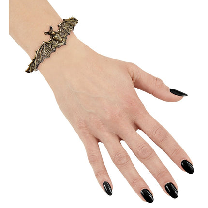 Halloween Armband Goud Vleermuis van Widmann koop je bij Partywinkel