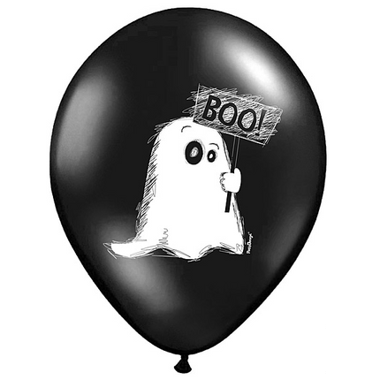 Halloween Ballonnen Boo! 30cm 6st van Partydeco koop je bij Partywinkel