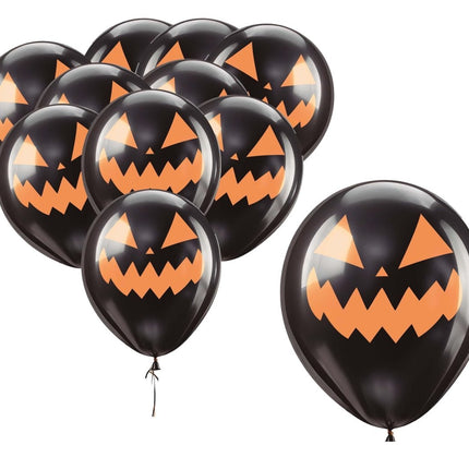 Halloween Ballonnen Pompoen 30cm 10st van Fiestas Guirca koop je bij Partywinkel