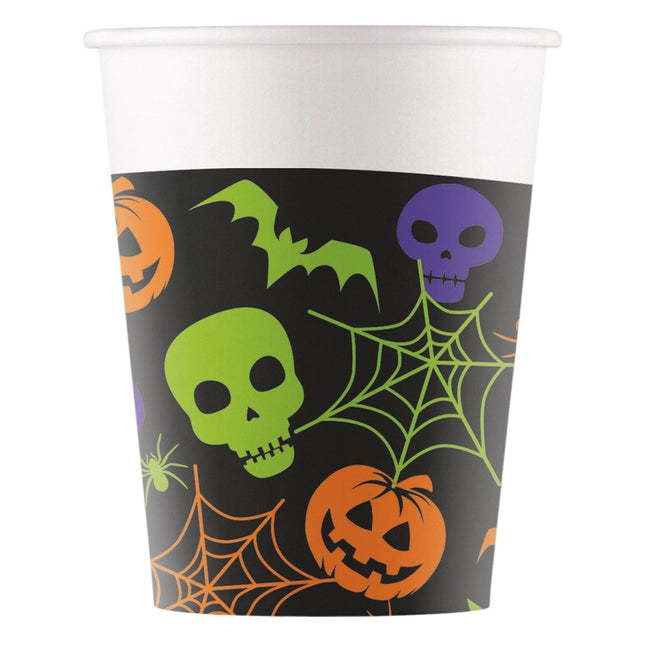 Halloween Beker Papier 200ml 8st van Procos koop je bij Partywinkel