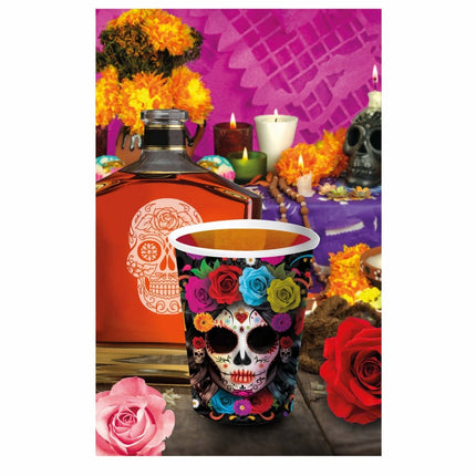 Halloween Bekers Doodshoofd 240ml van Fiestas Guirca koop je bij Partywinkel