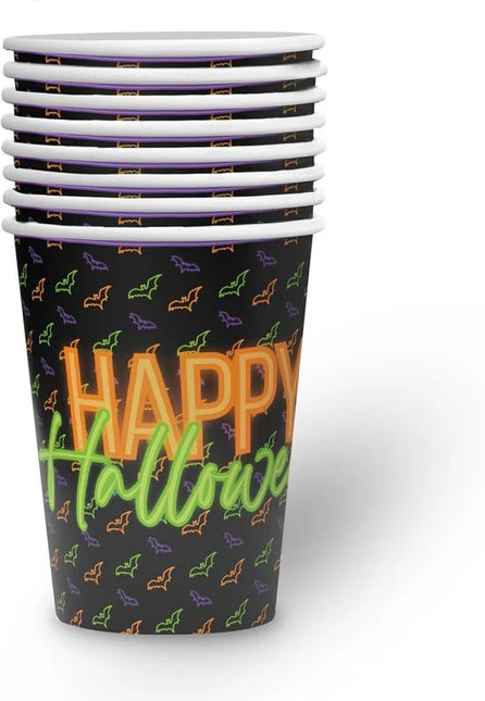 Halloween Bekers Neon 250ml 8st van VDV Benefit koop je bij Partywinkel